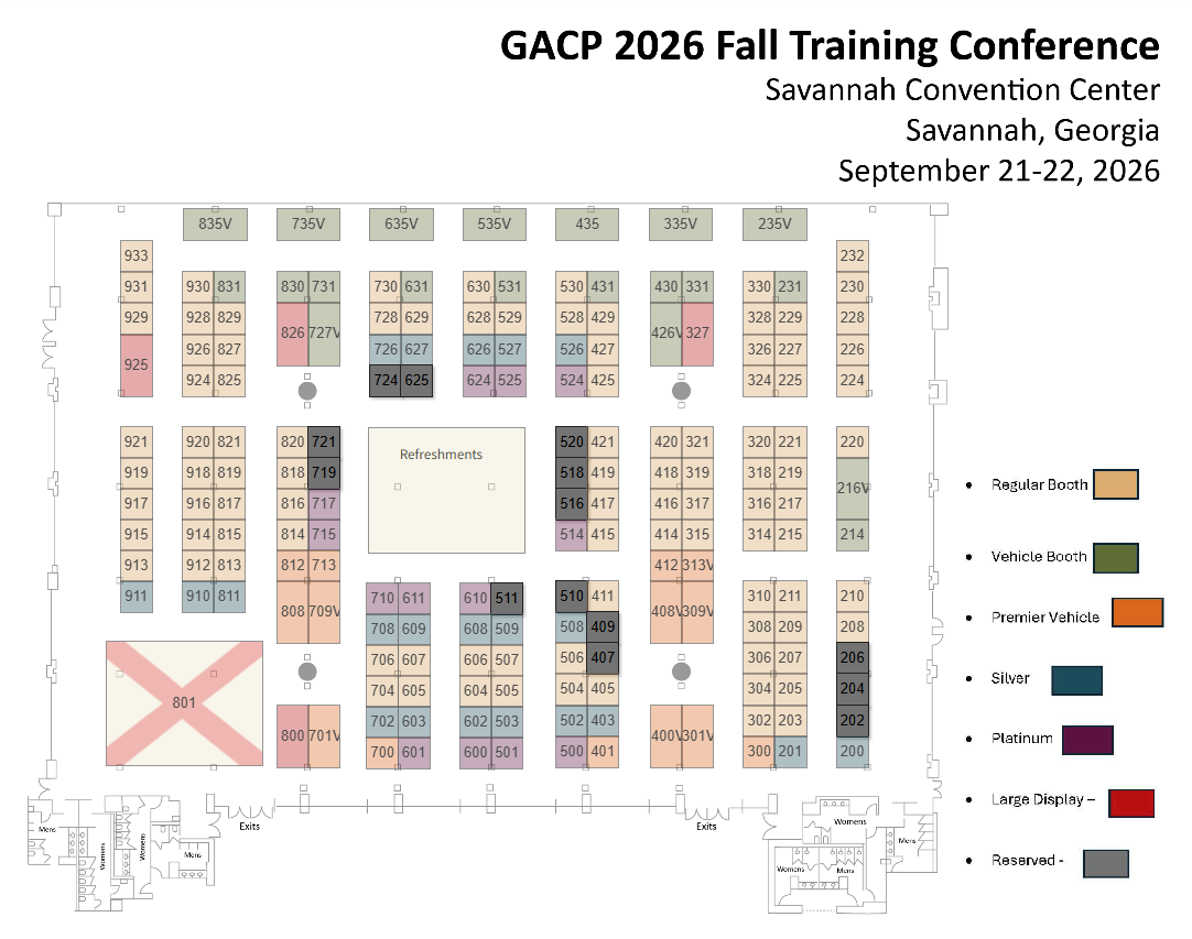2026 Fall Conference Exhibit Hall Map